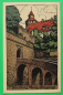 Preview: AK Nürnberg / 1910-20 / Litho / Burg Eingang Tor Brücke / Künstler Steinzeichnung Stein-Zeichnung / Monogramm L
